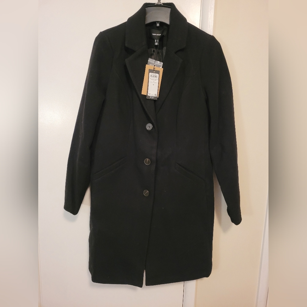NWT - Vero Moda Women's Black Coat